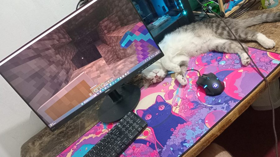 Desk pad Onicaps en uso