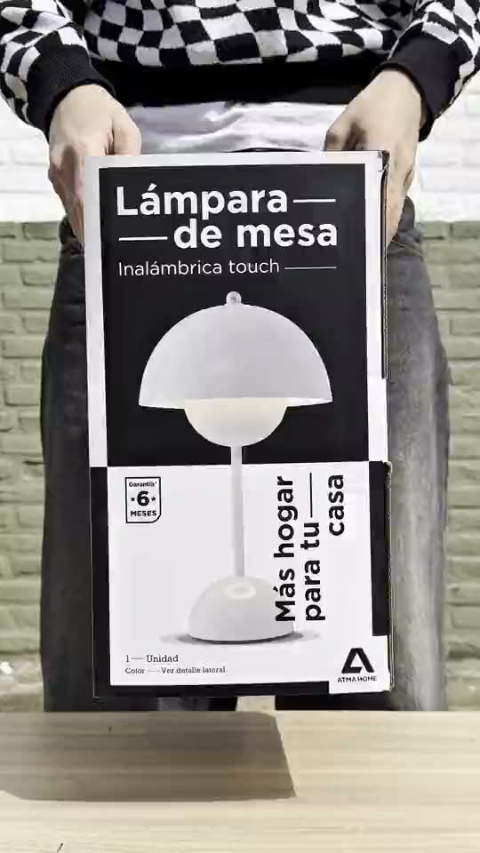 Video de Lampara de Mesa Inalambrica Dimerizable Blanco ASE-2009/W