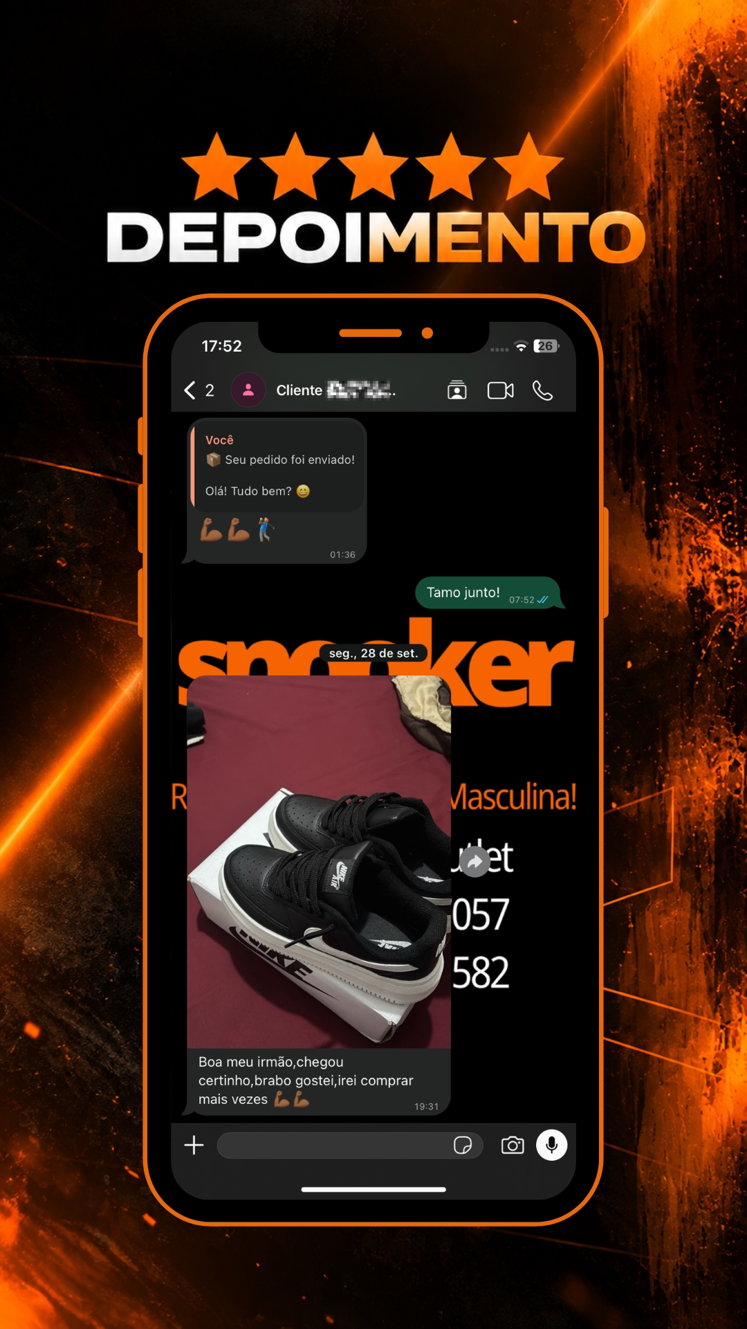Depoimento de cliente Snooker Outlet