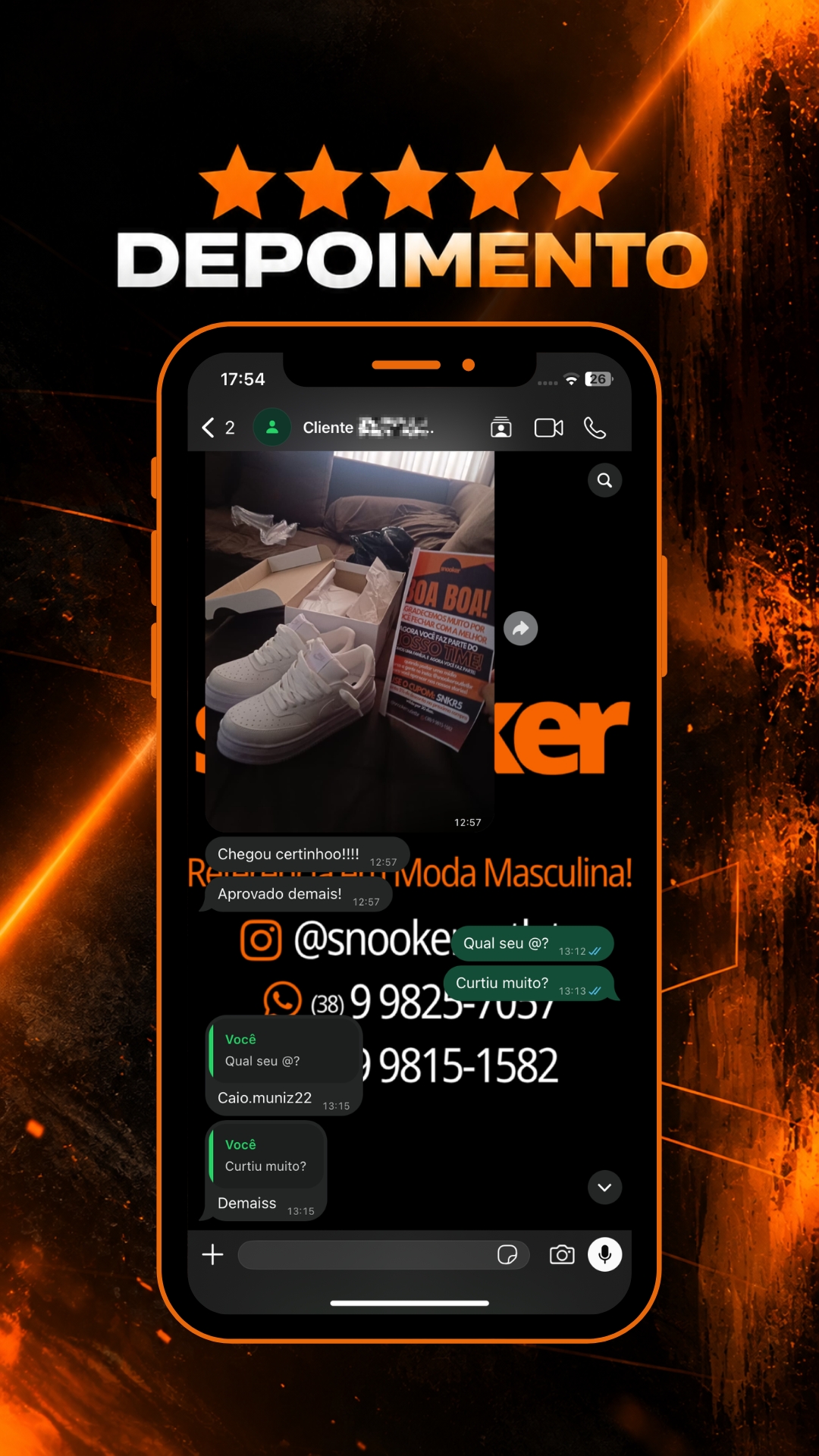 Depoimento de cliente Snooker Outlet