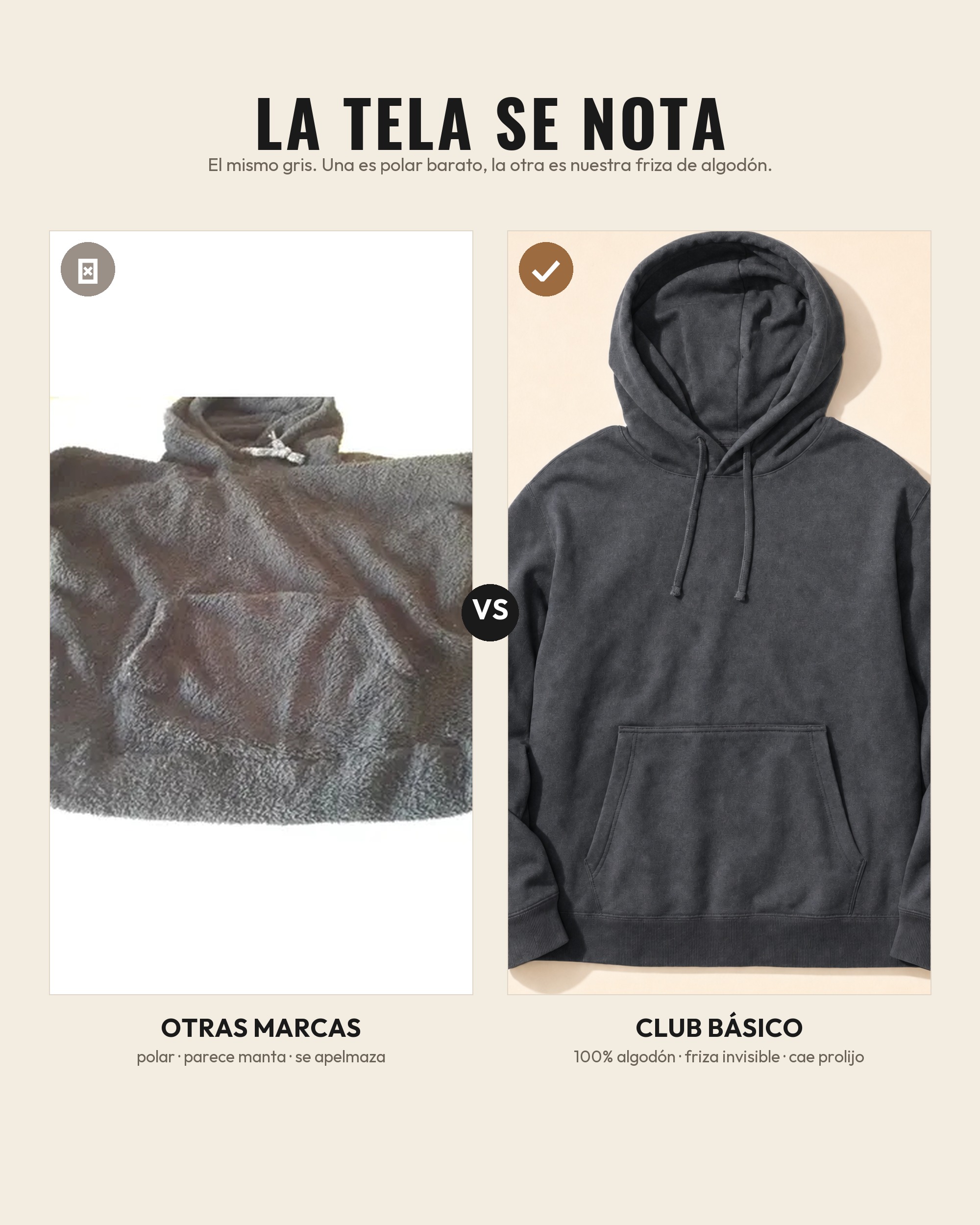 Tela: polar vs friza de algodón