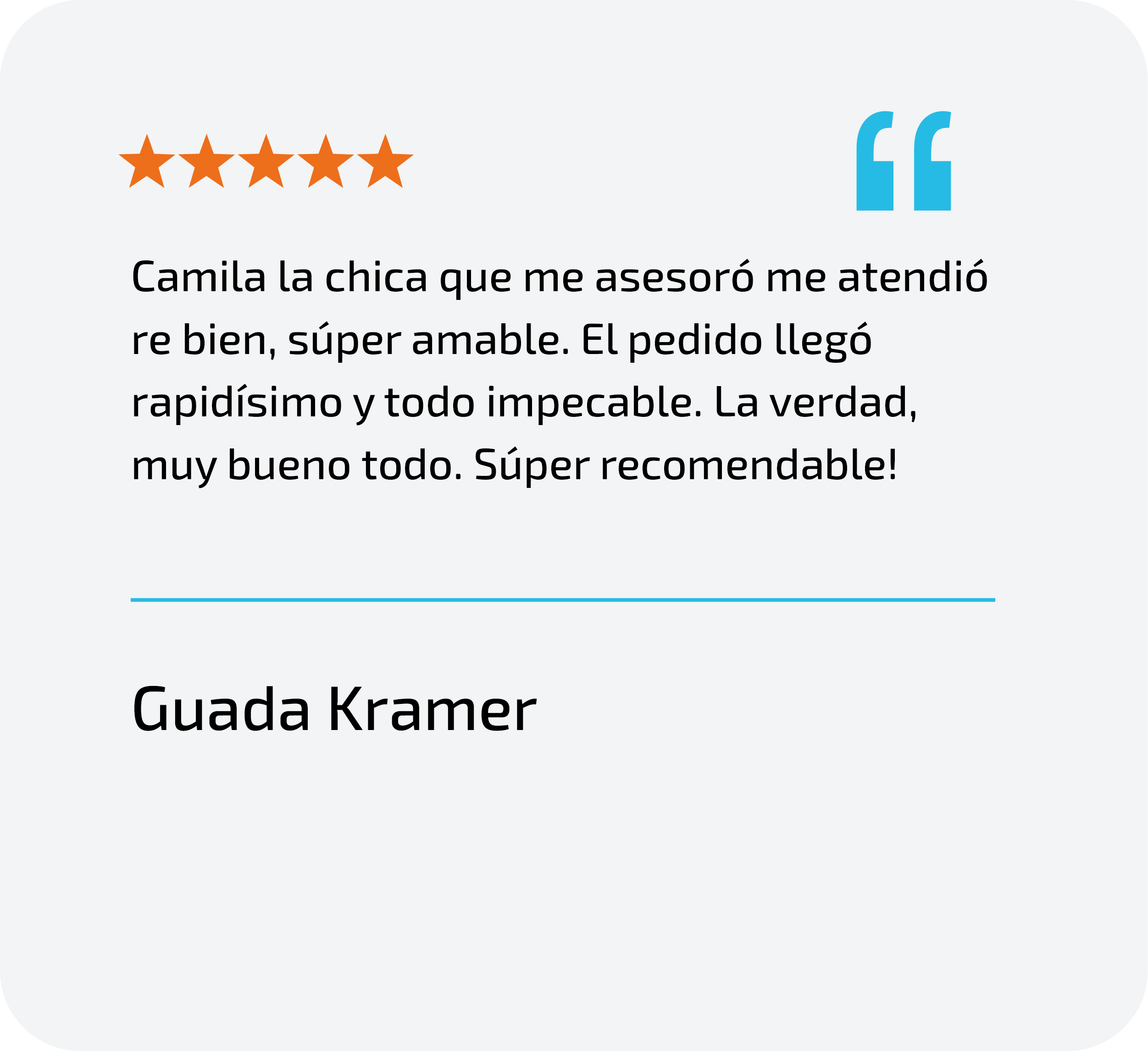 Testimonio de cliente