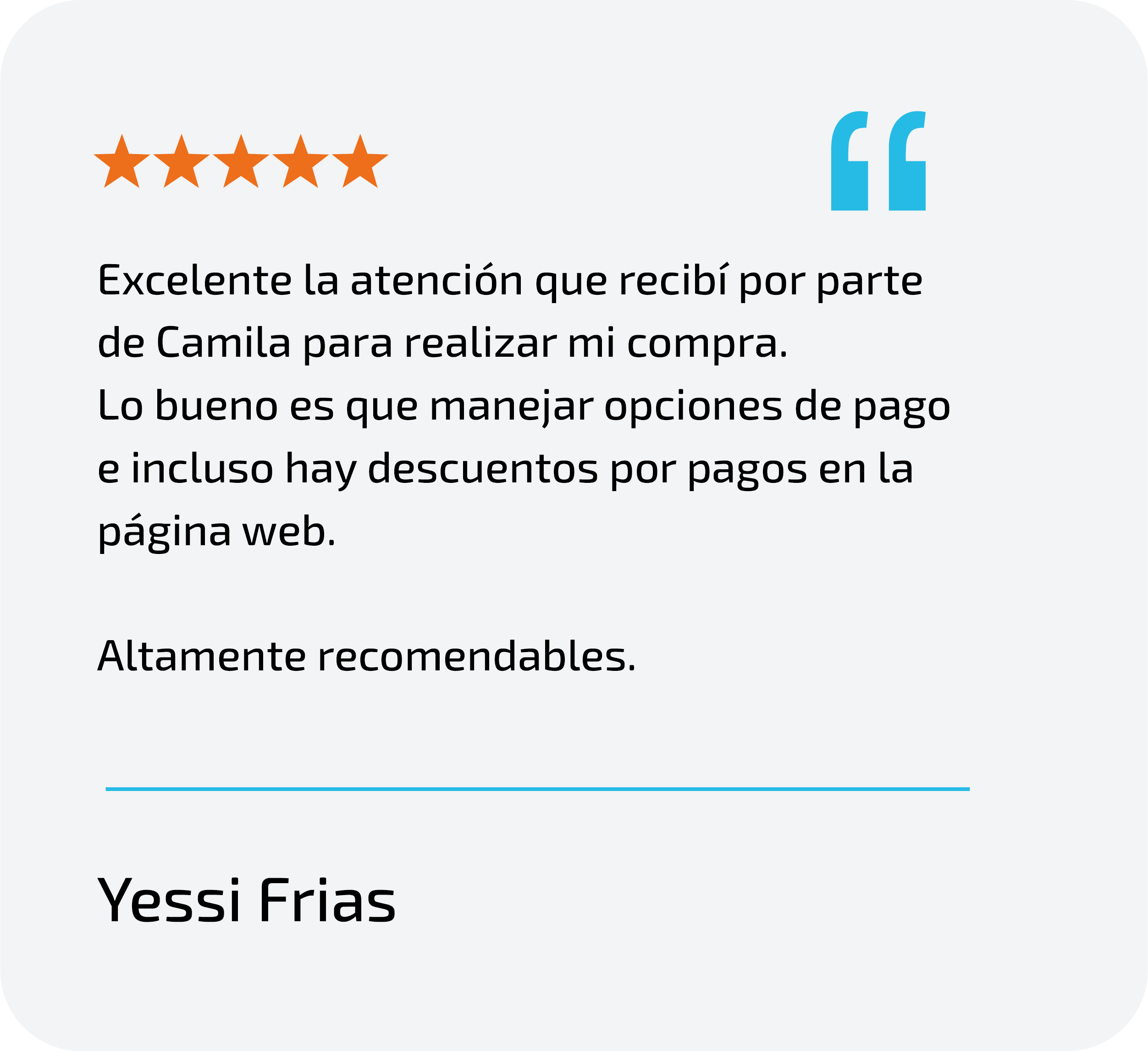 Testimonio de cliente