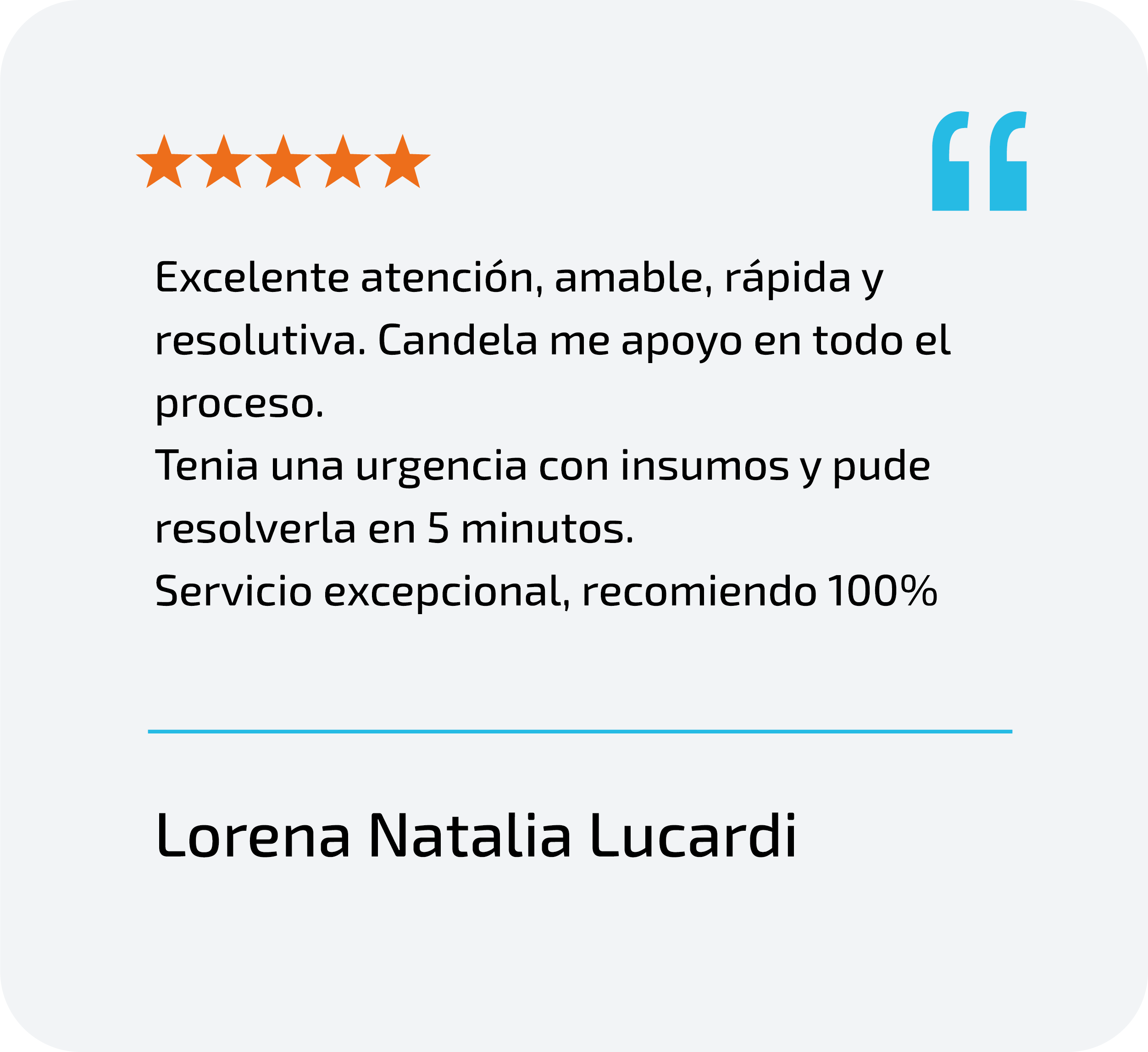 Testimonio de cliente