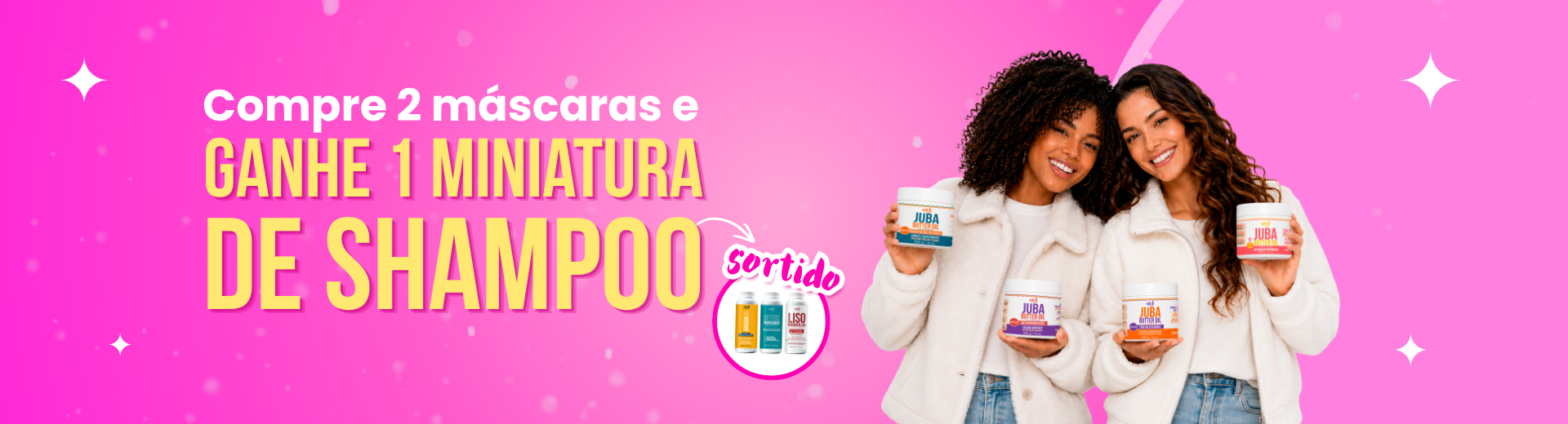 Compre 2 máscara e ganhe 1 miniatura de shampoo Widi Care