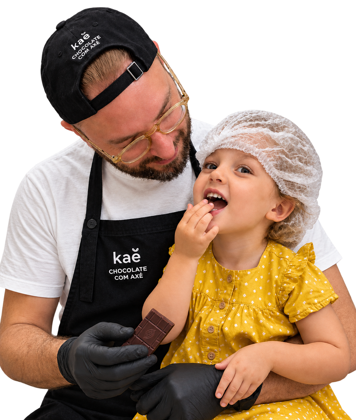 Jorge Klotz, fundador da Kaê, com sua filha Lia