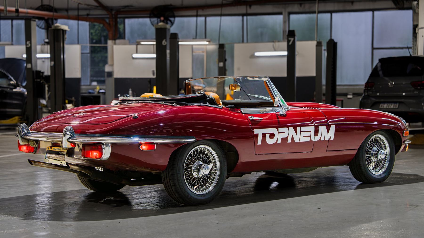 Jaguar E-Type ploteada TopNeum