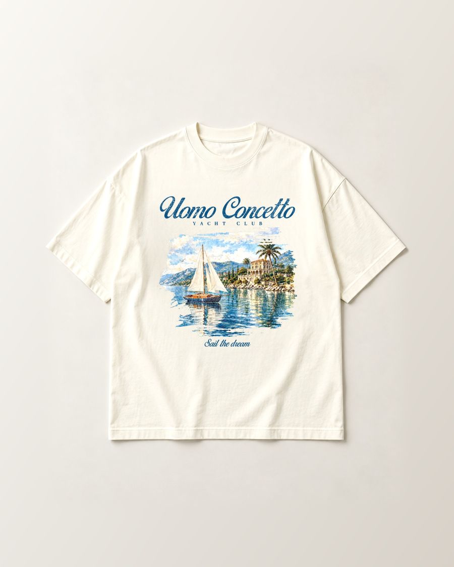 Camiseta Yacht Club off-white