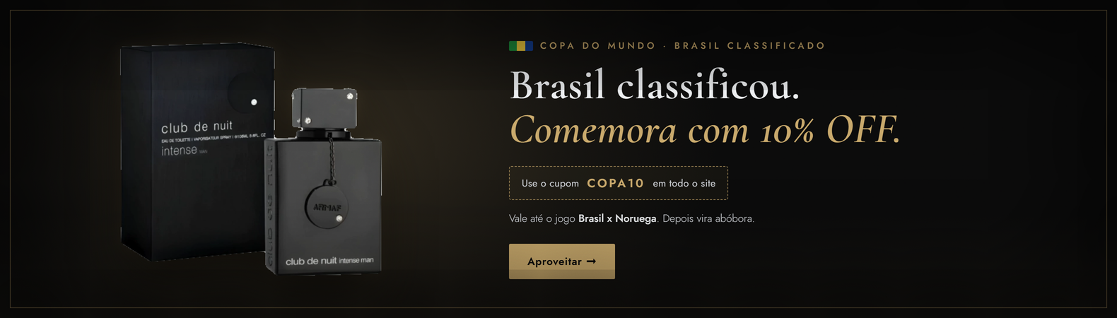 Copa do Mundo, cupom COPA10 10 por cento