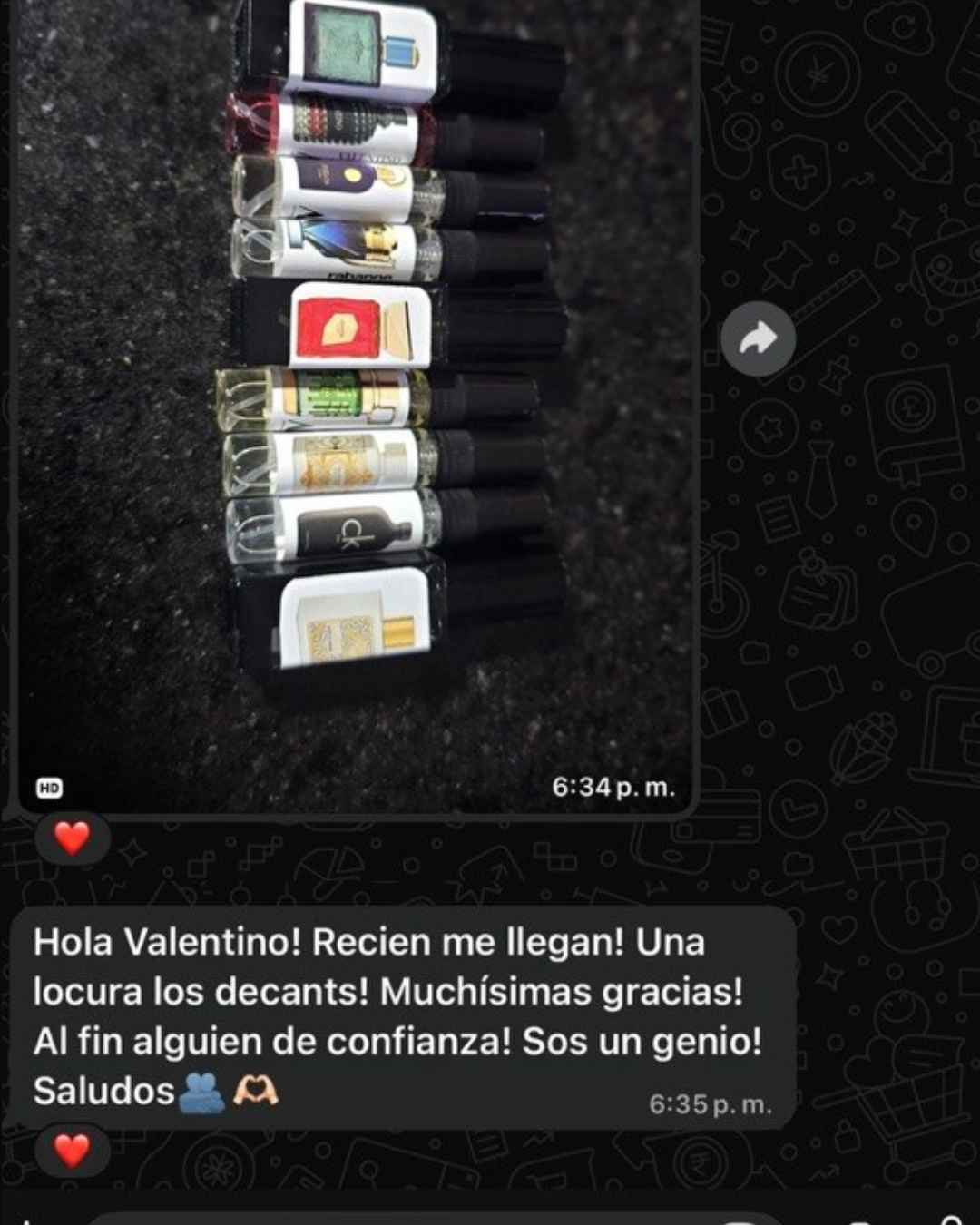 Testimonio de cliente por WhatsApp: Aaron