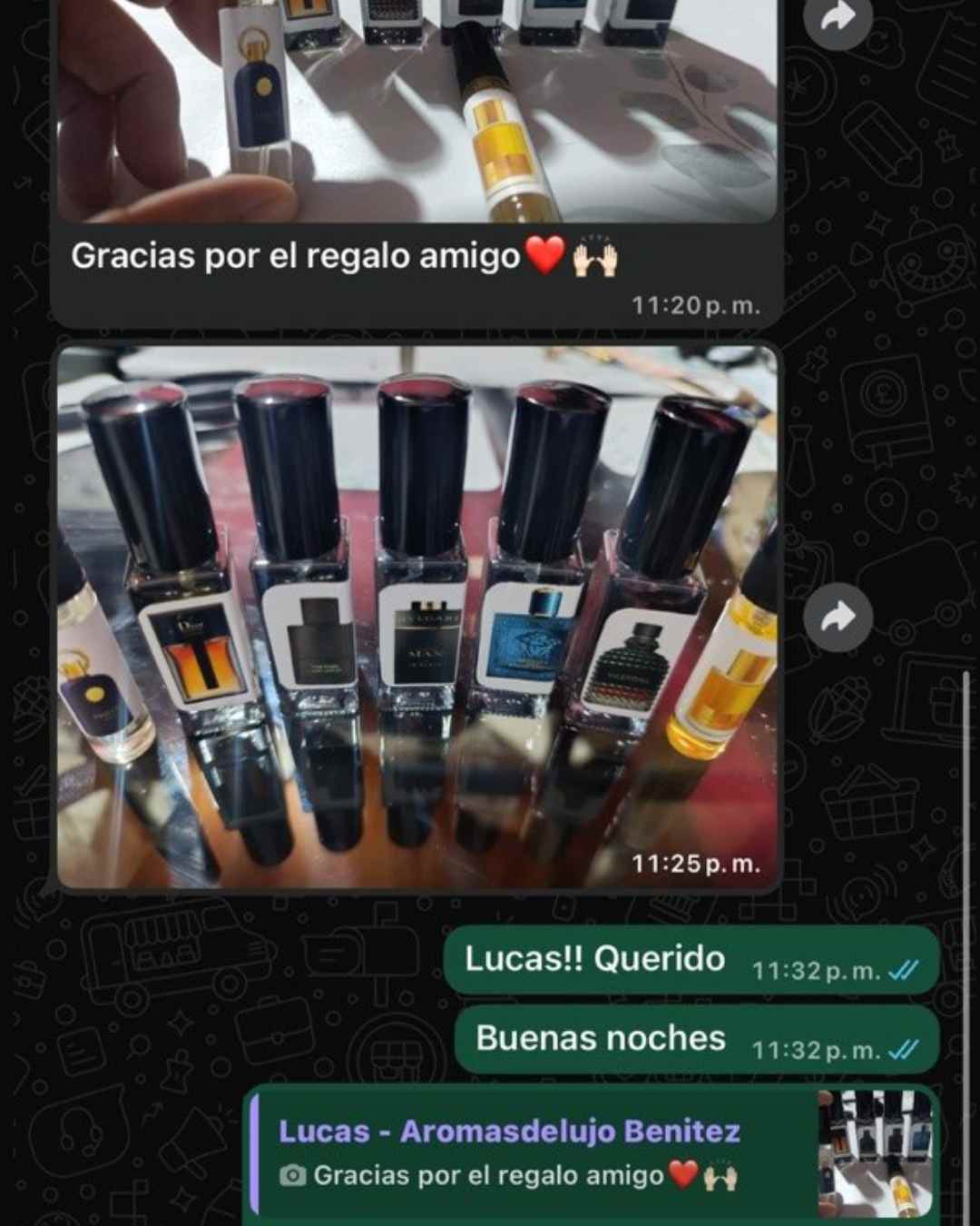Testimonio de cliente por WhatsApp: Lucas