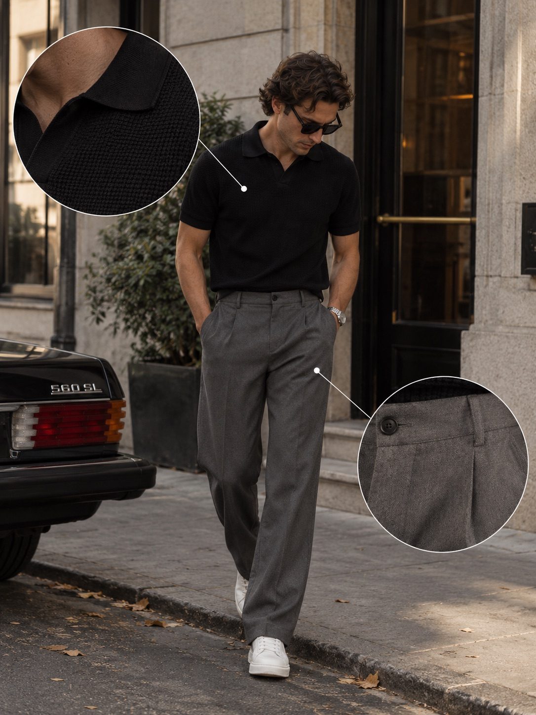 Outfit Old Money Primavera — polo y pantalón sastrero