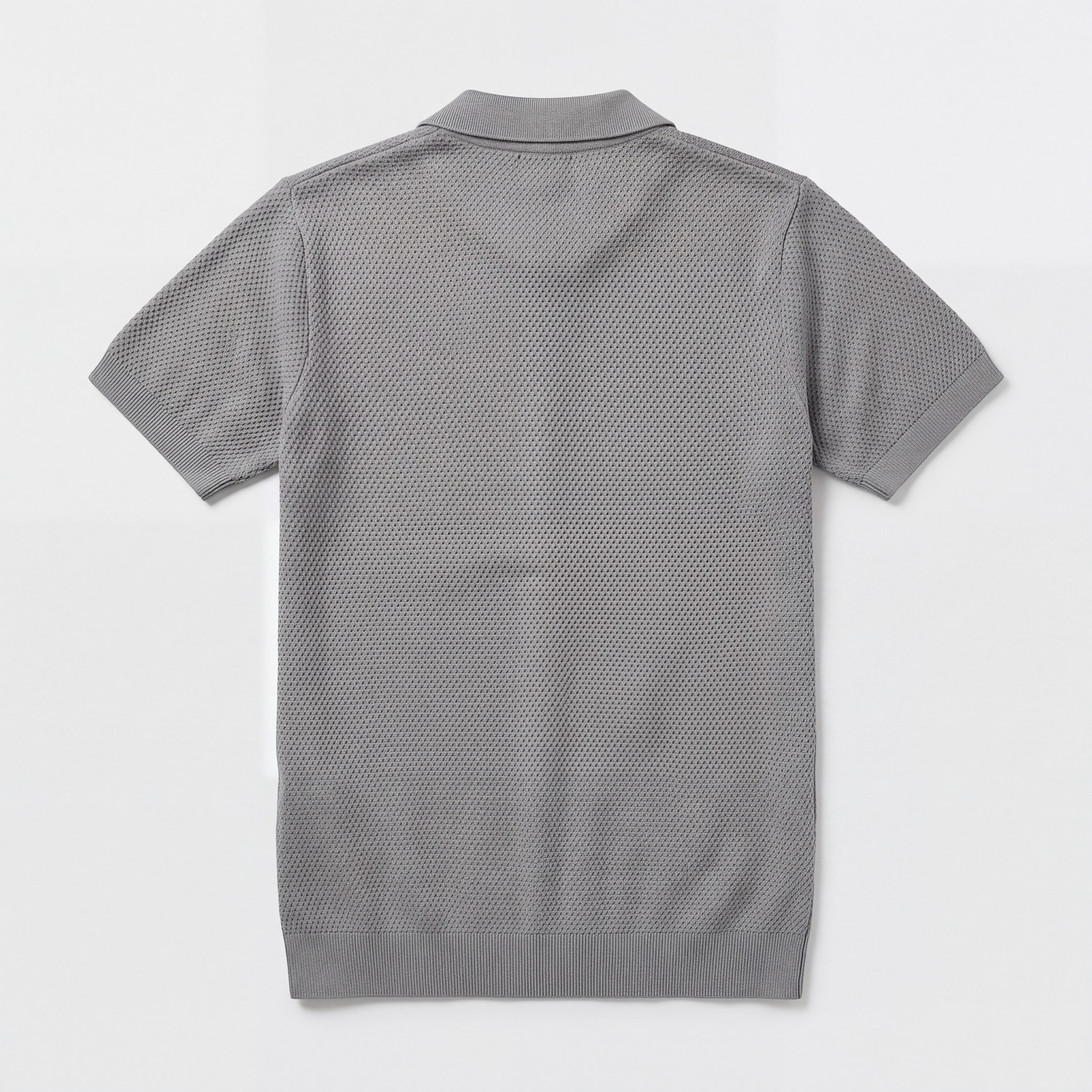 Polo Tejido Cuello en V Capri Gris