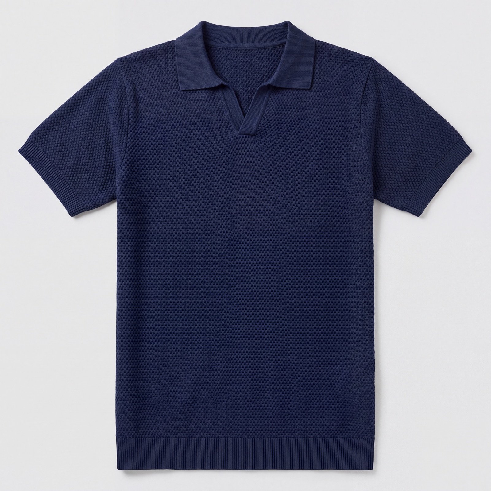 Polo Tejido Cuello en V Capri Navy
