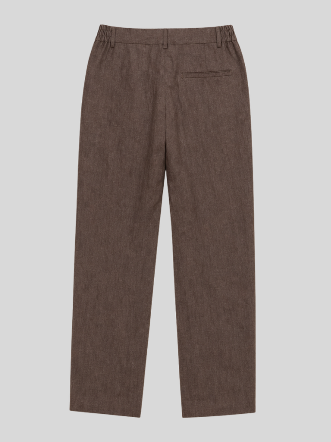 Pantalón de Lino Riviera Marrón