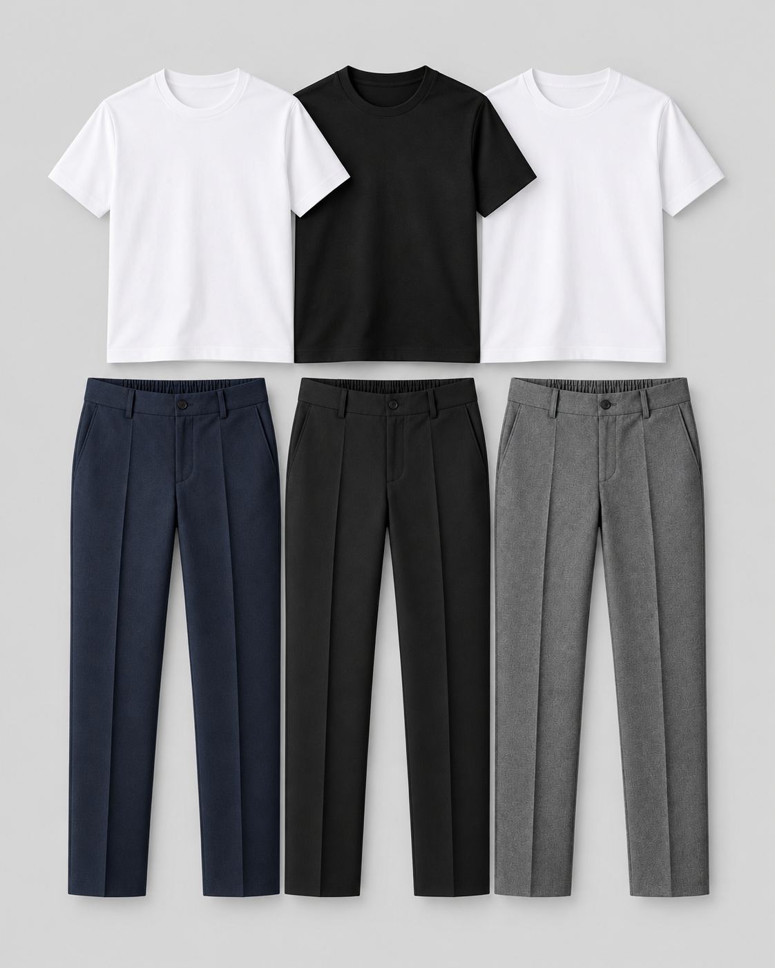 3 Pantalones Sastreros 24/7 + 3 Remeras Sicilia