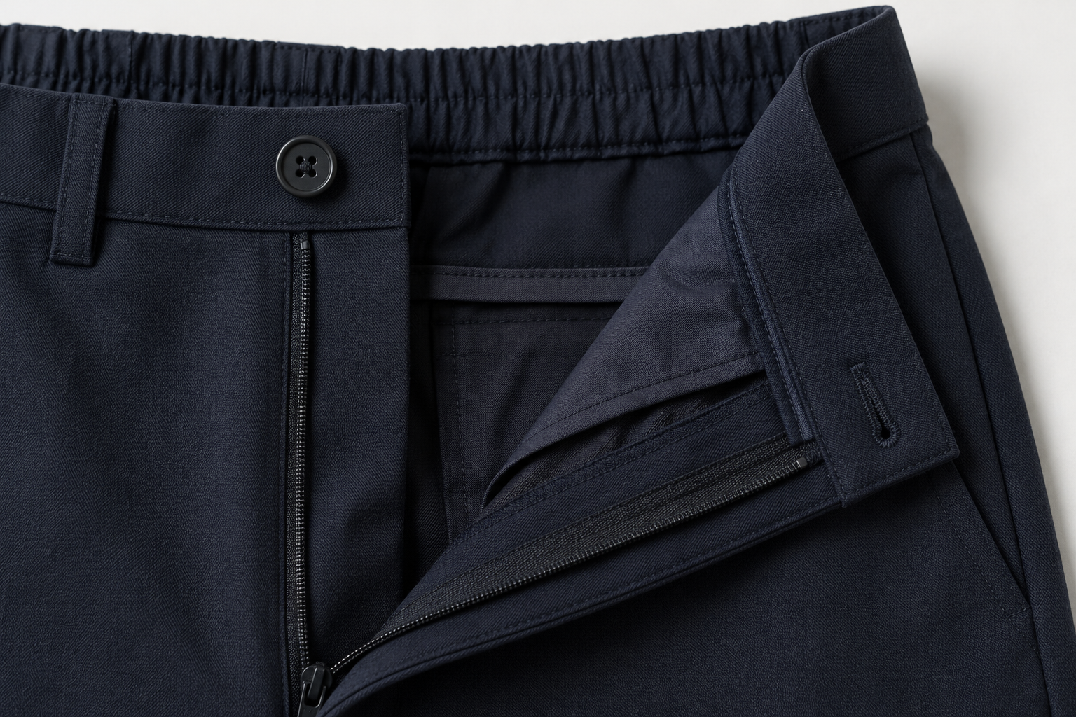 Cierre y botón del pantalón