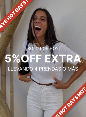 5% OFF extra llevando 4 prendas o más