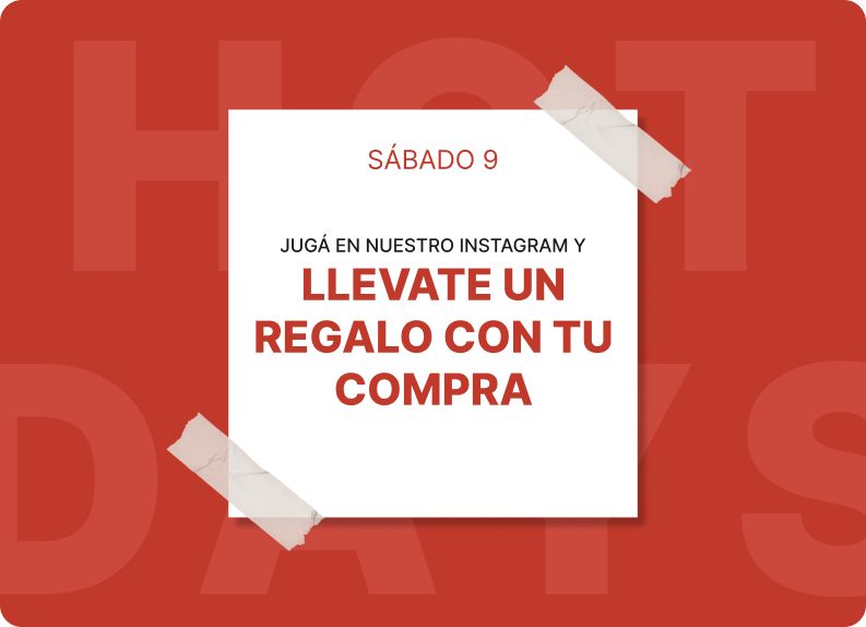 Jugá en nuestro Instagram y llevate un regalo con tu compra