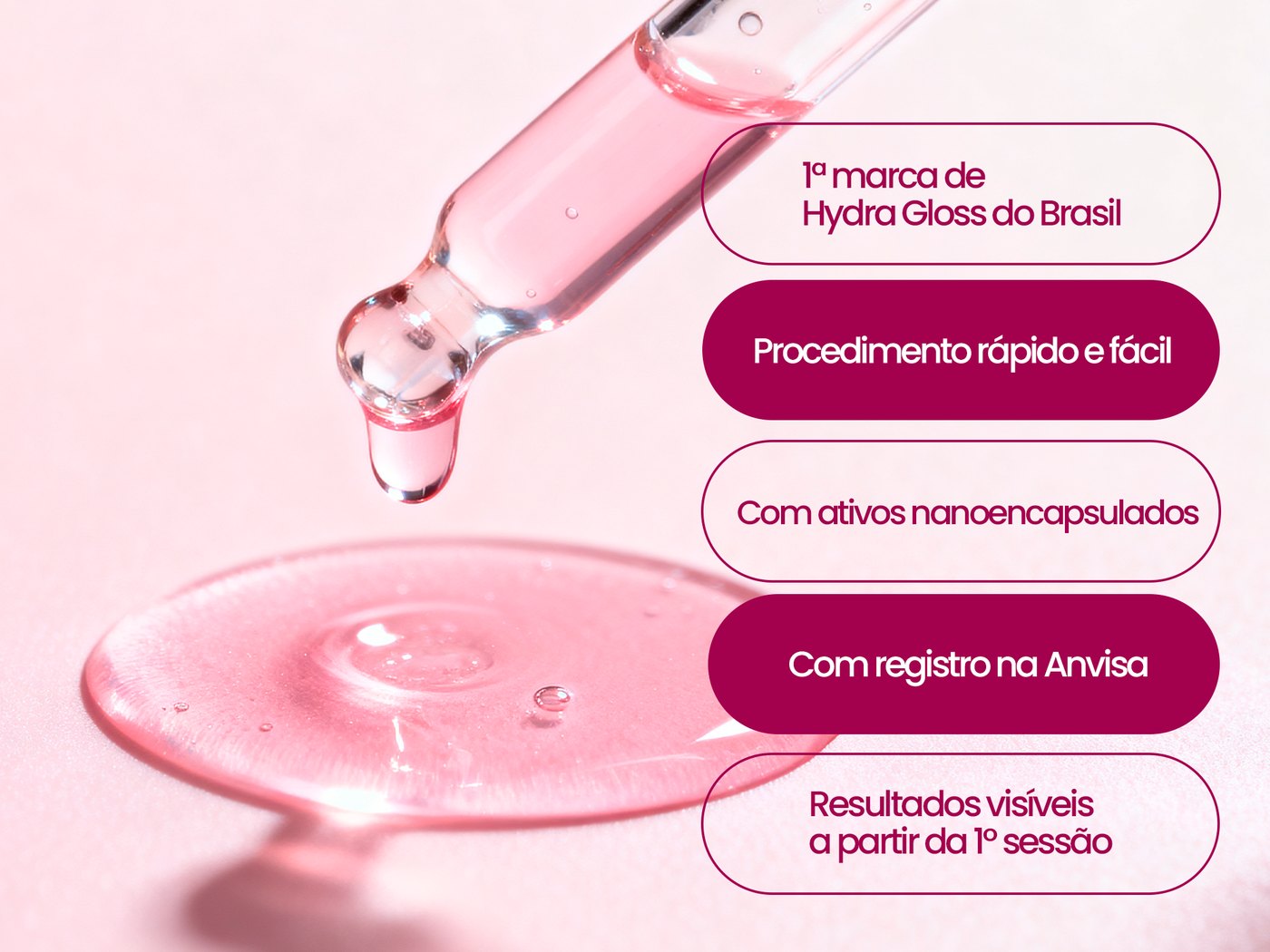 Kit Hydra Gloss CA Beauty: 1ª marca de Hydra Gloss do Brasil, procedimento rápido e fácil, ativos nanoencapsulados, registro na Anvisa e resultados visíveis a partir da 1ª sessão