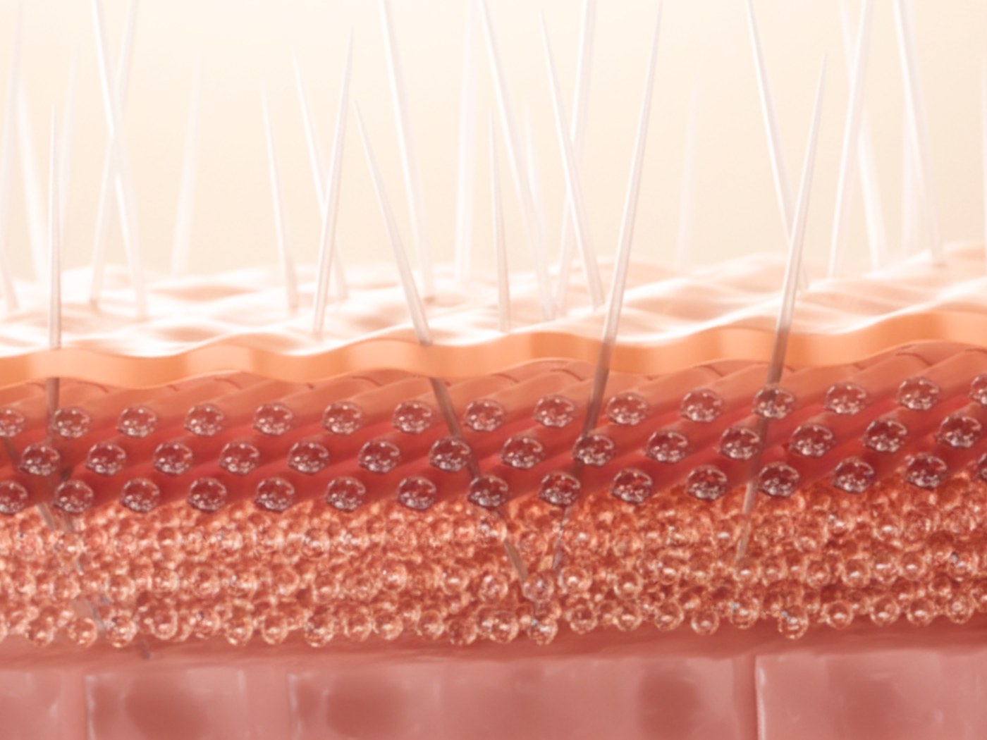 Nano Therapy CA Beauty com aplicador, sobre grafismo de moléculas