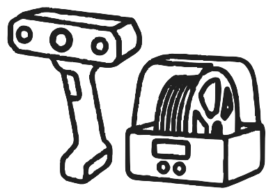Ilustración de accesorios para impresión 3D