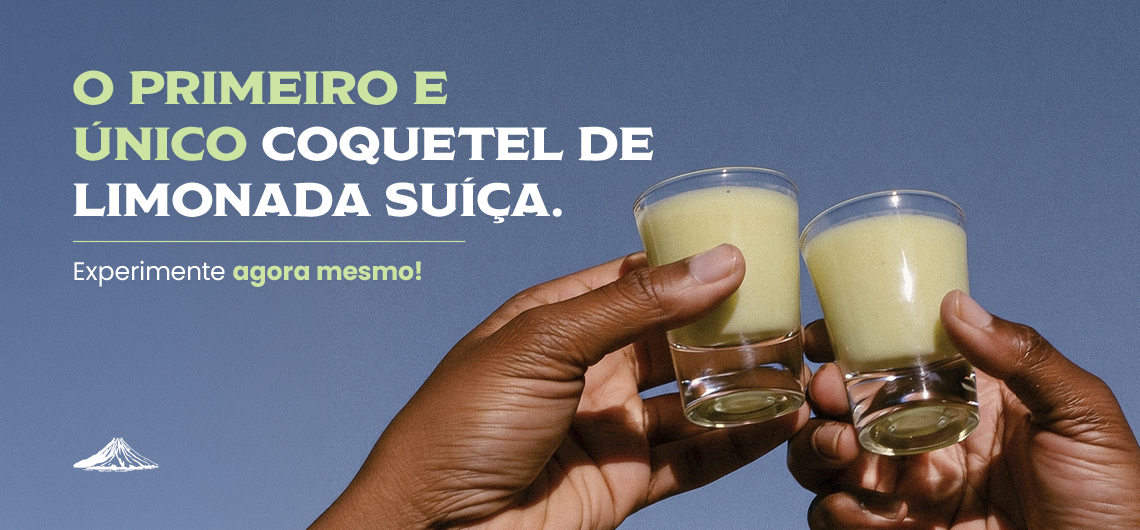 O primeiro e único coquetel de limonada suíça. Experimente agora mesmo!