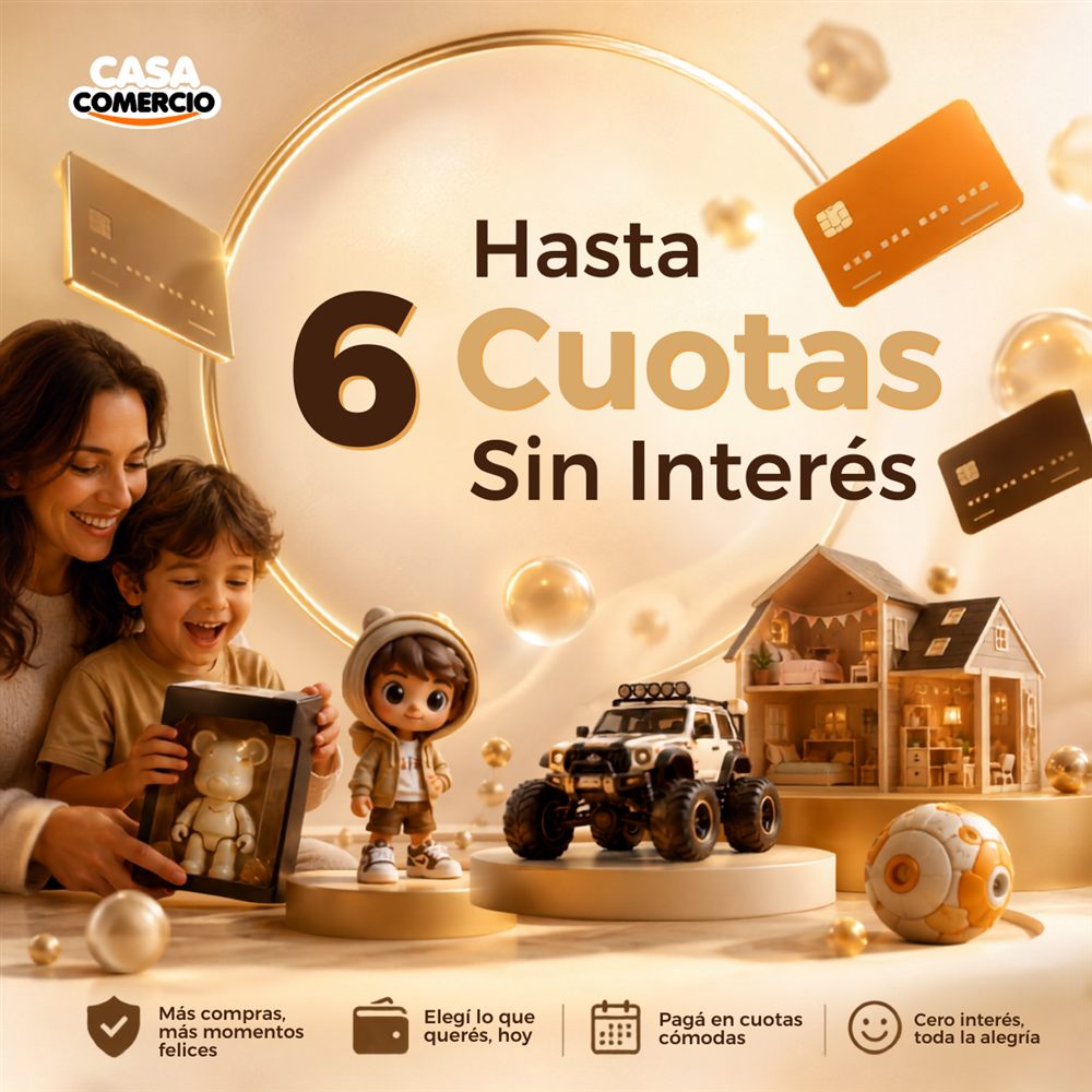 Hasta 6 cuotas sin interés