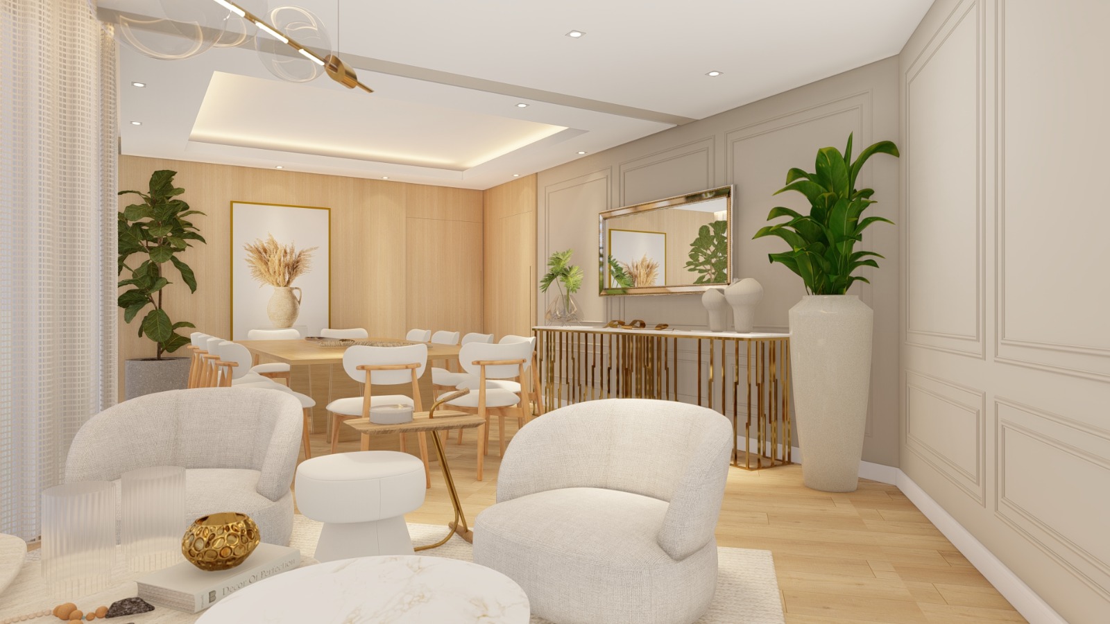 Vista dos ambientes transformados