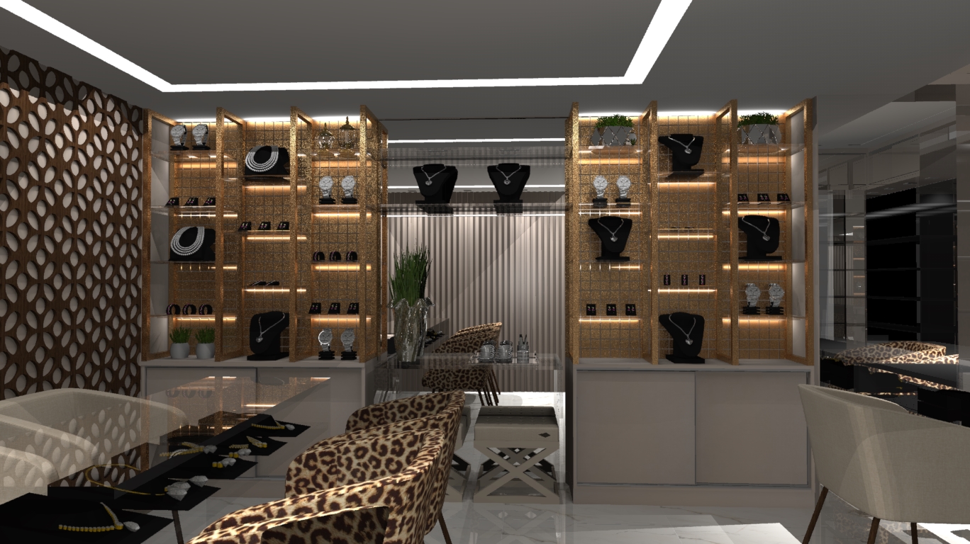 Layout e iluminação comercial