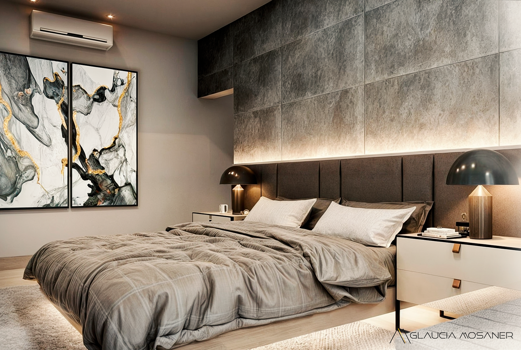 Design com linhas elegantes e materiais nobres
