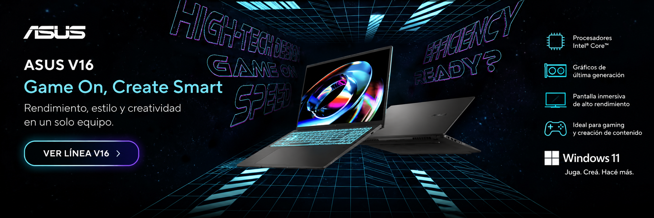 ASUS V16 - Game On, Create Smart