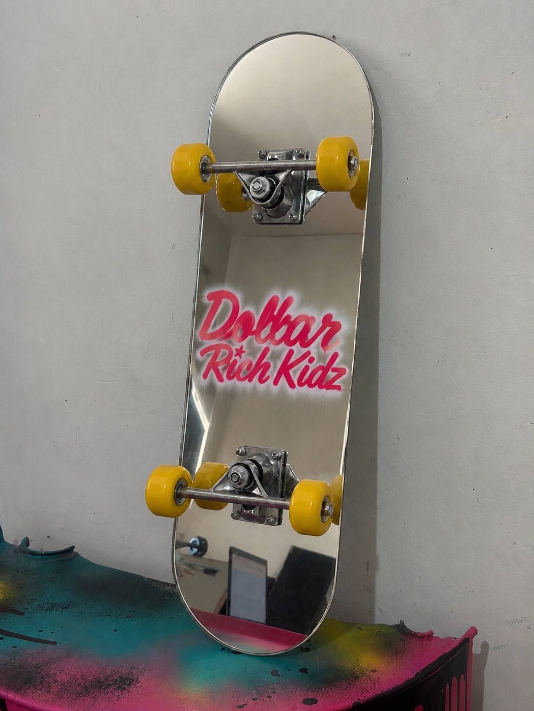 SKATE MIRROR YELLOW WHEELS