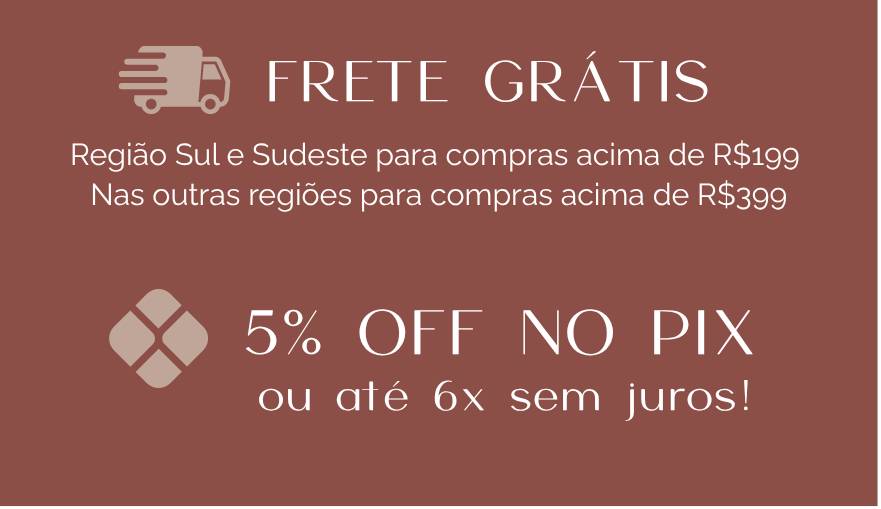Frete grátis e condições de pagamento