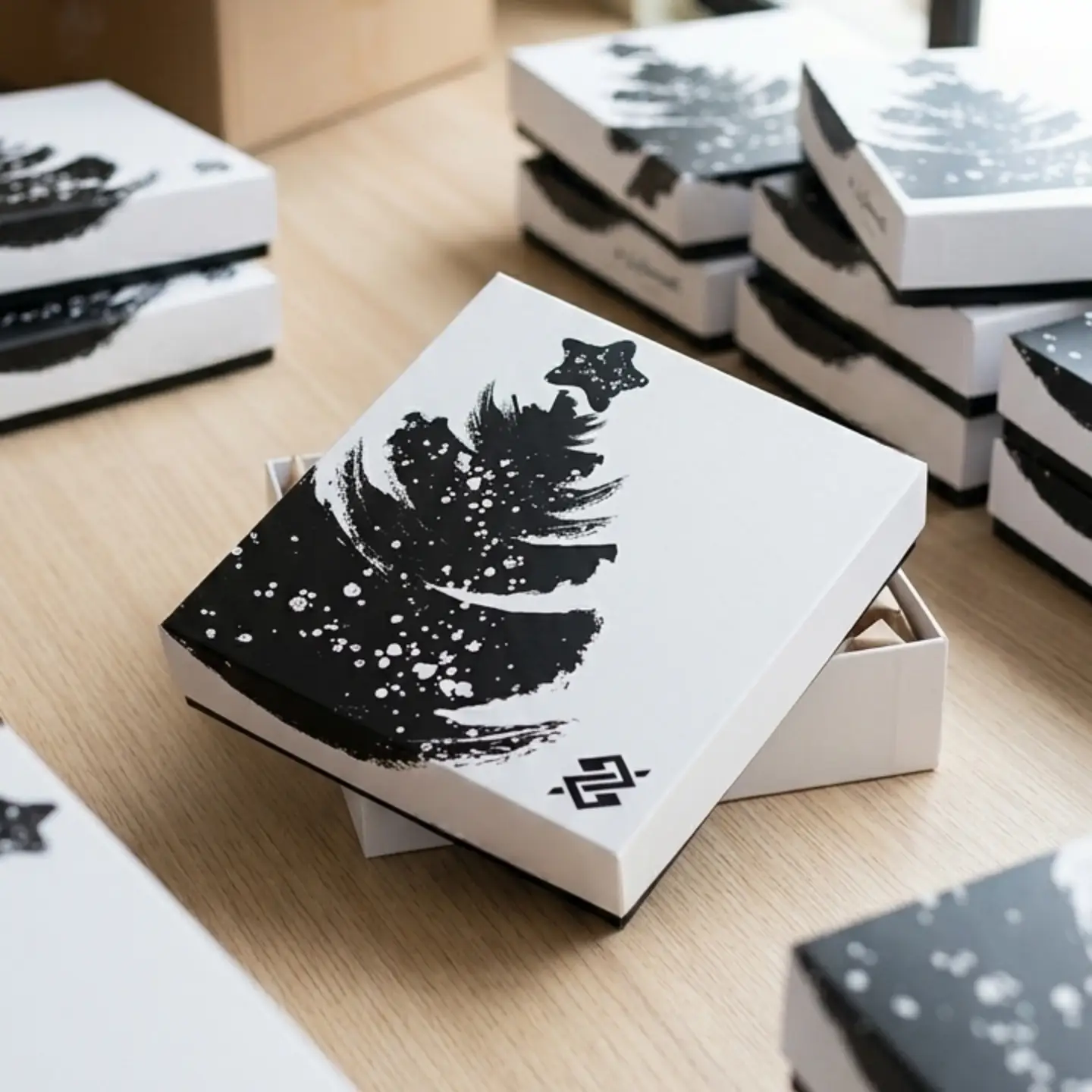 Caixas presenteáveis personalizadas para uma ação de fim de ano
