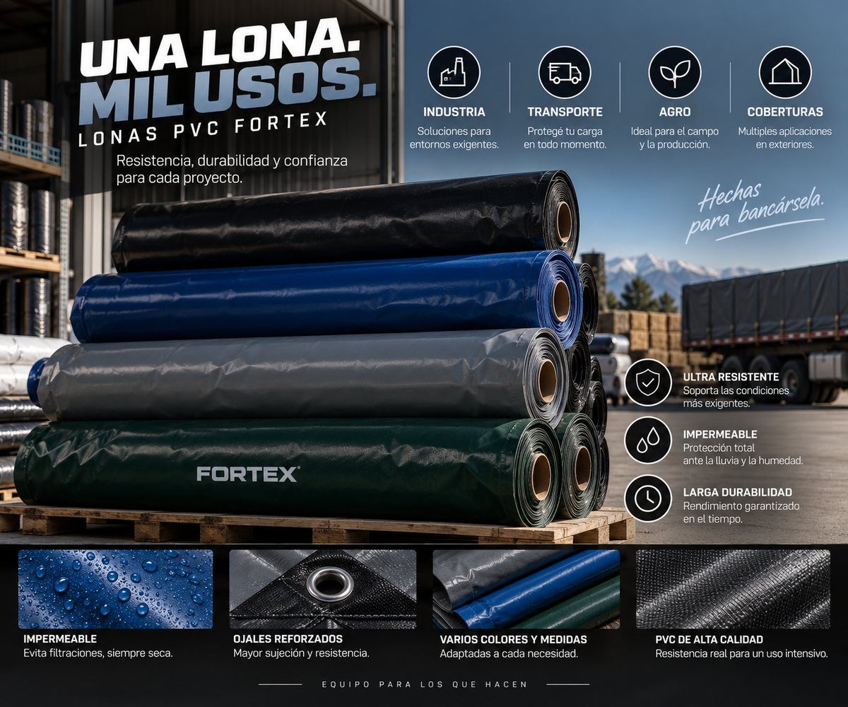 Características de lonas PVC Fortex