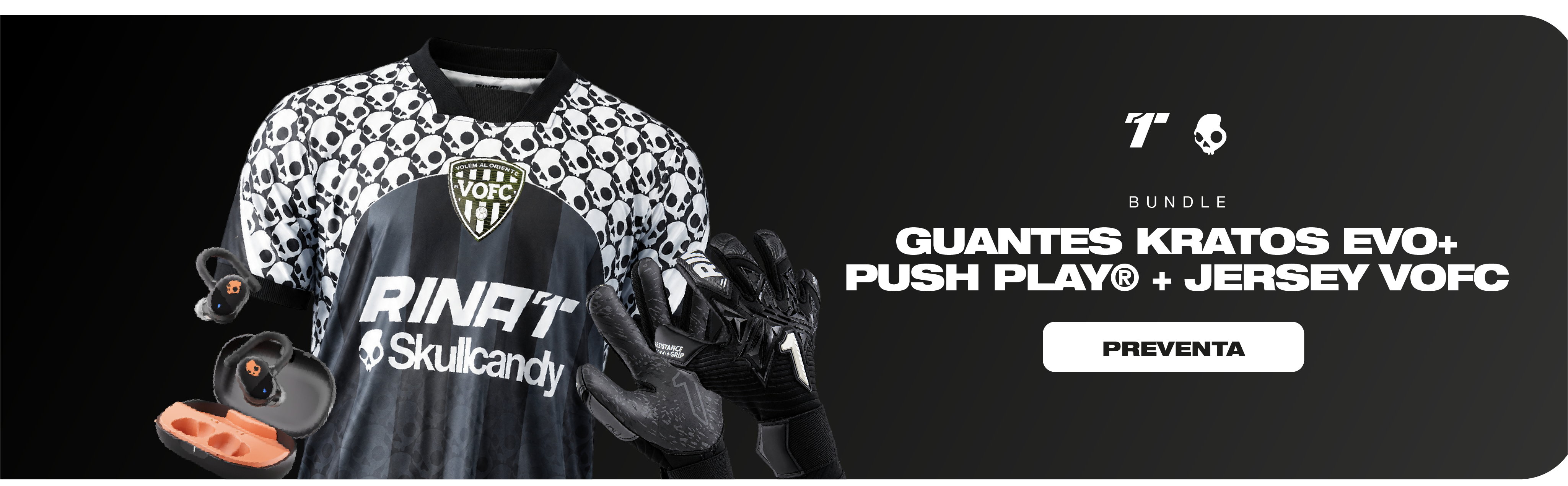 Guantes Kratos Evo+ + Push Play + Jersey VOFC