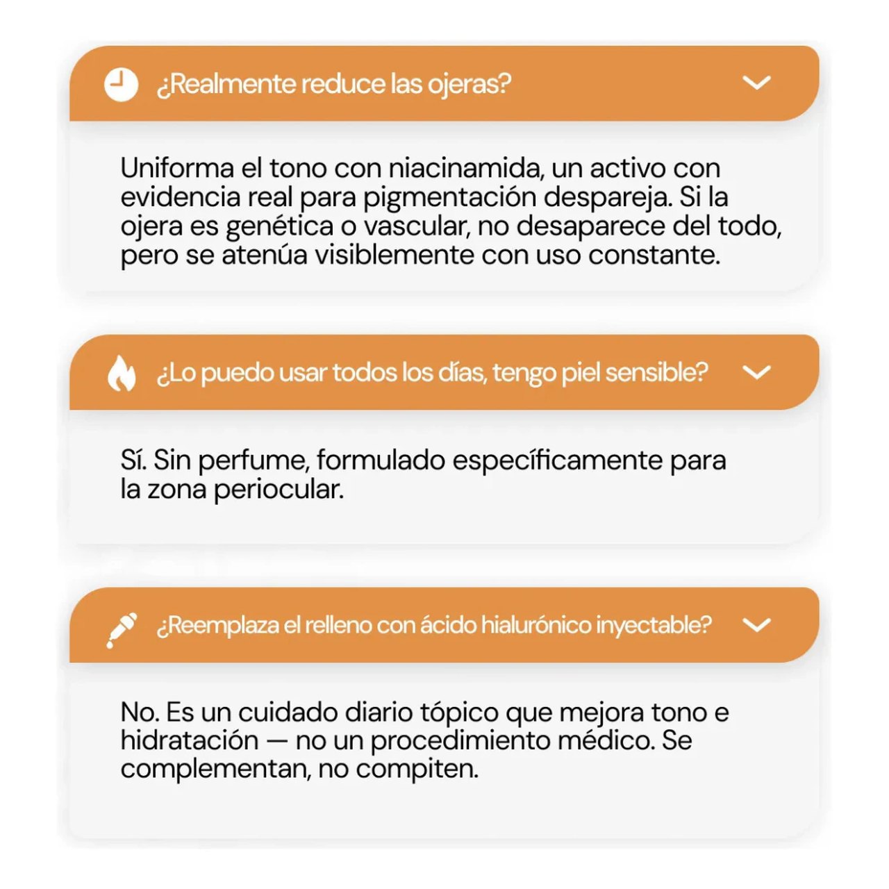 Preguntas frecuentes del Contorno de Ojos Velarí