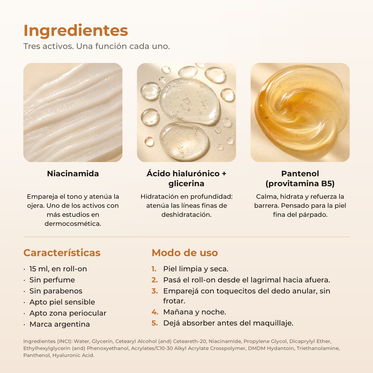 Ingredientes, características y modo de uso del Contorno de Ojos Velarí