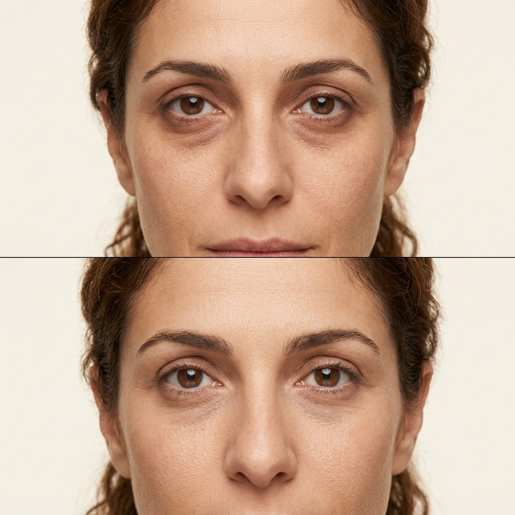 Romina antes y después de 28 días con Kit Mirada Renovada