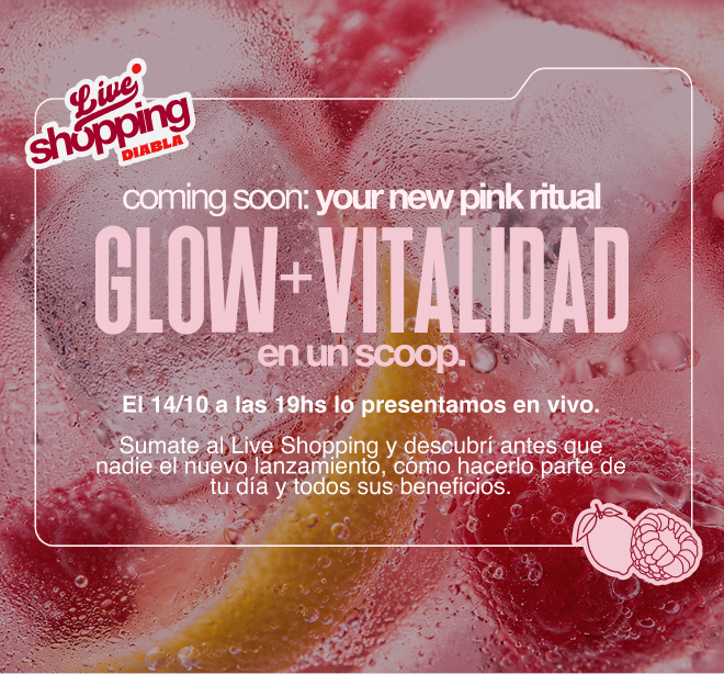 Coming soon: your new pink ritual. Glow + Vitalidad en un scoop.