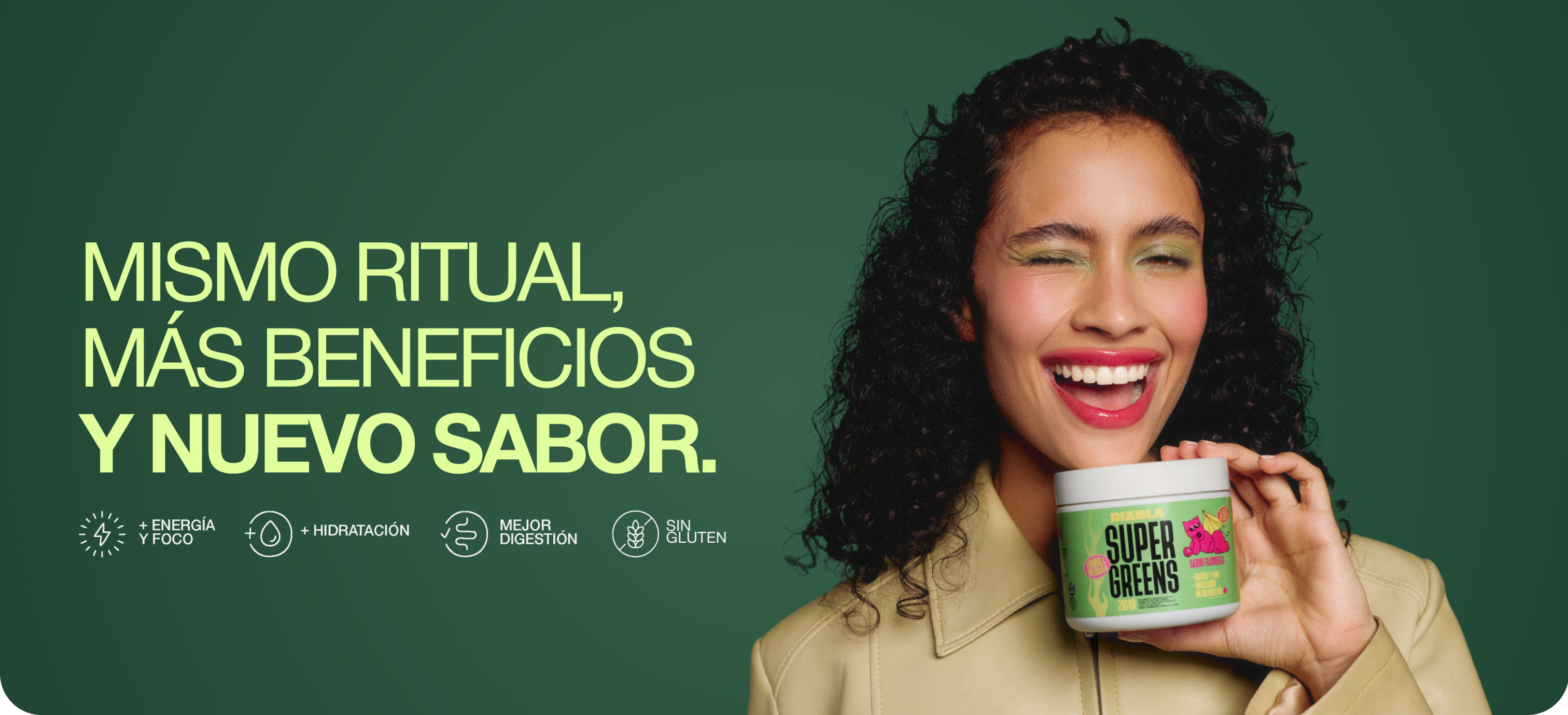 Super Greens Frambuesa — Mismo ritual, más beneficios