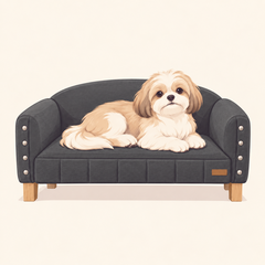 Perro chico en su sillón
