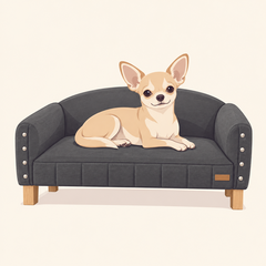 Perro mini en su sillón