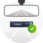 Imagem referente viajar com a Tag instalada no parabrisas do veículo