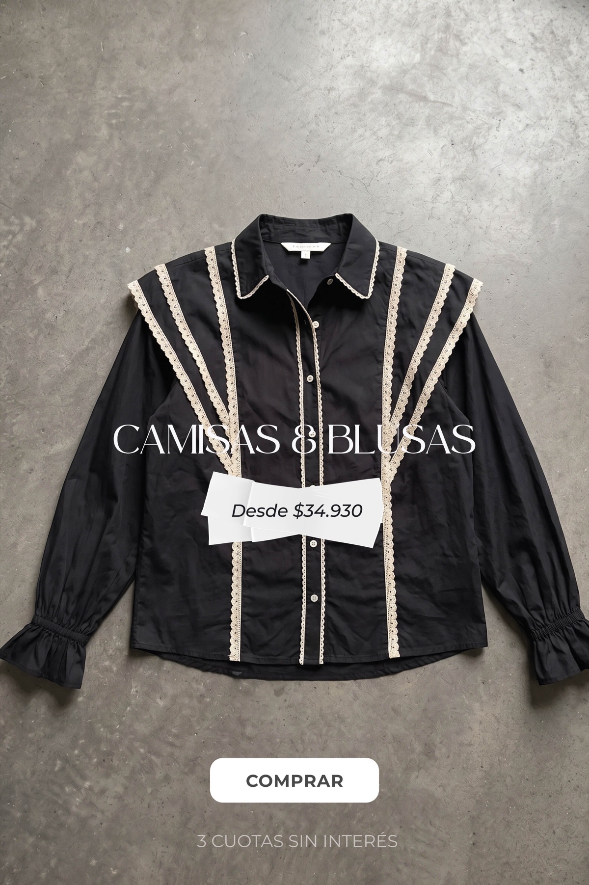 Camisas y blusas desde $34.930 — 3 cuotas sin interés