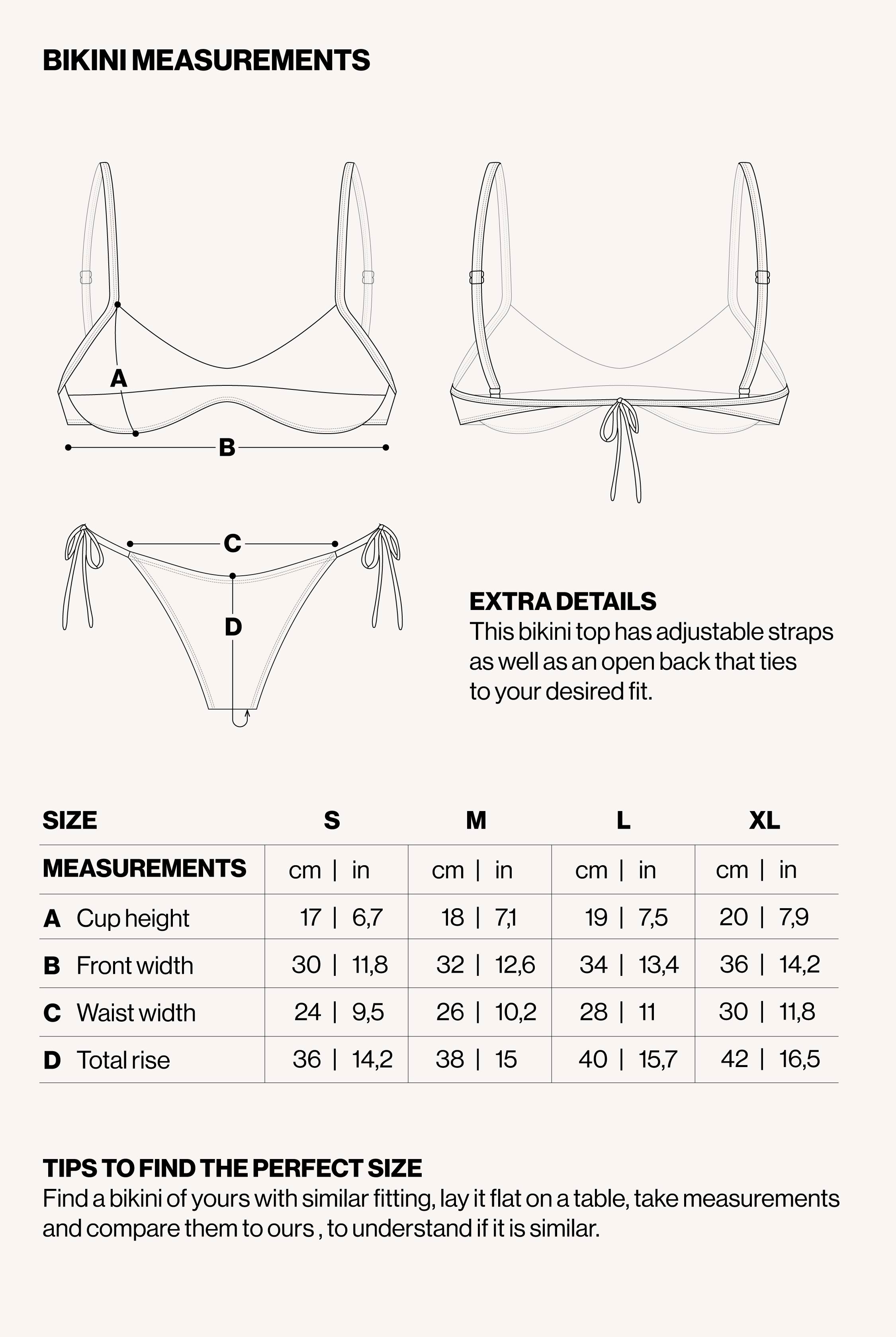 Product Measurements of CUPIDO GRAY BIKINI SET