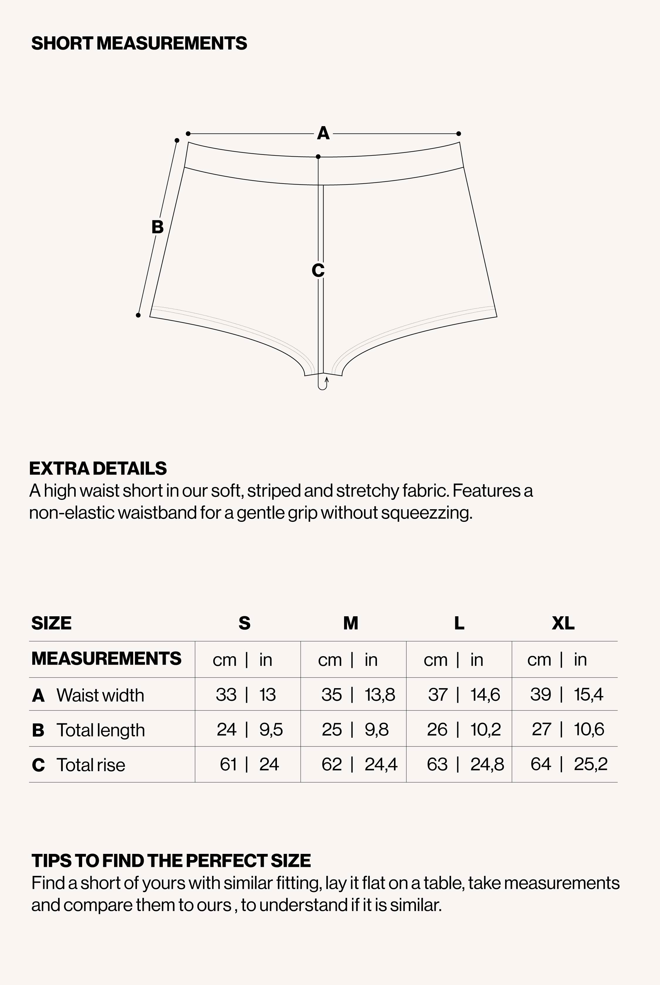 Product Measurements of PIPA STRIPED SAGE AND GREEN SHORT