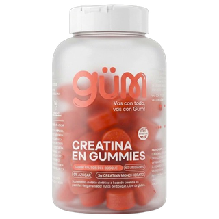 Pote de Creatina en Gomitas GÜM sabor Frutas Rojas