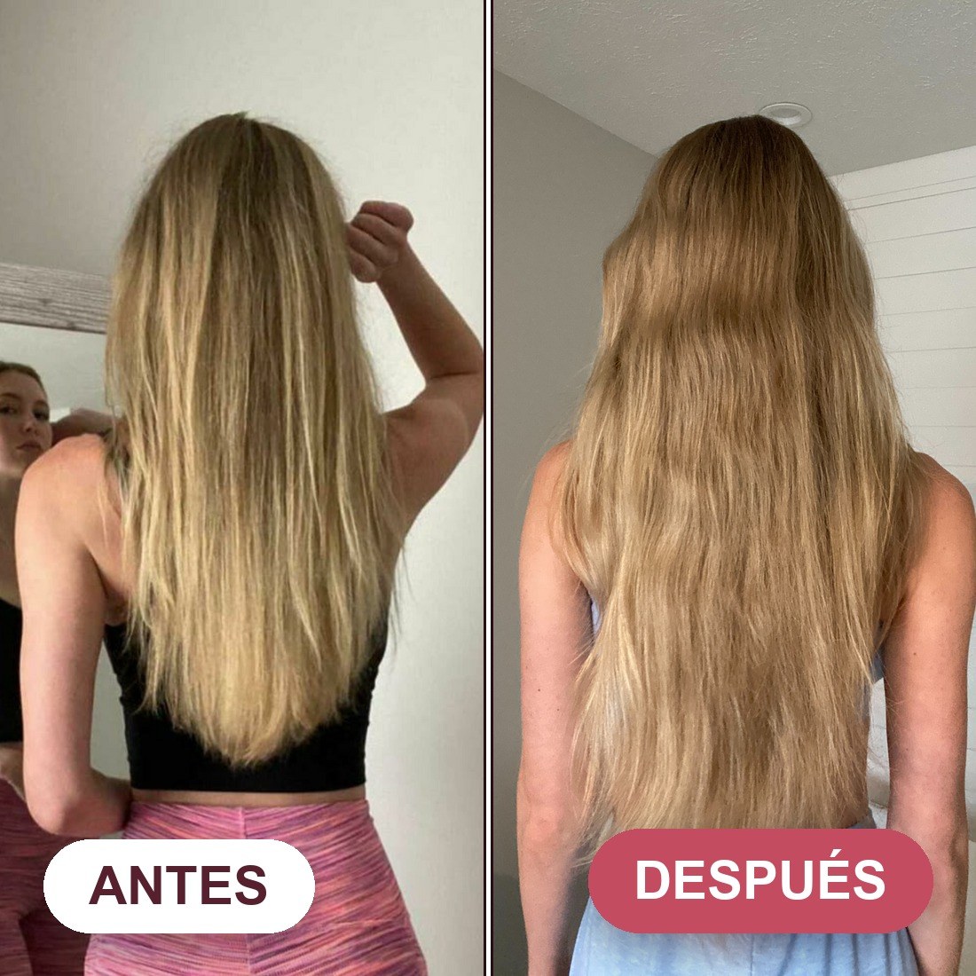 Antes y después · pelo